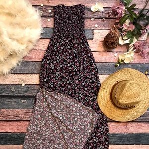 Abercrombie&Fitch Navy maxi dress, pink flowers M